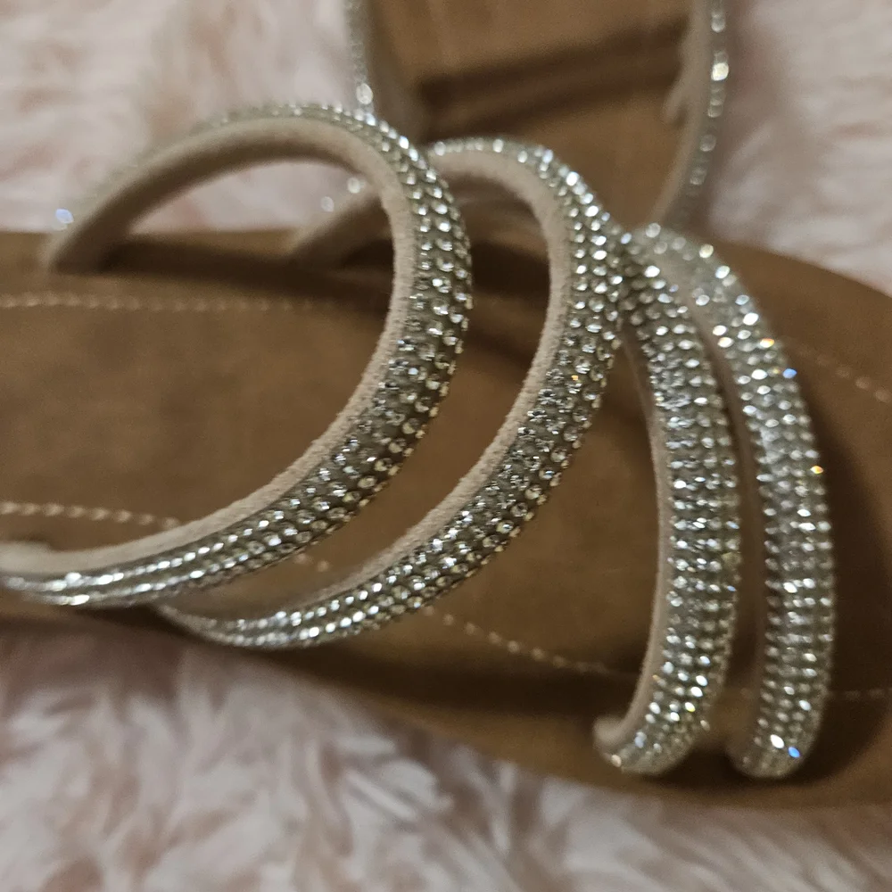 New Corkys Women's Brown and Silver Sandals - Picture 3 of 12